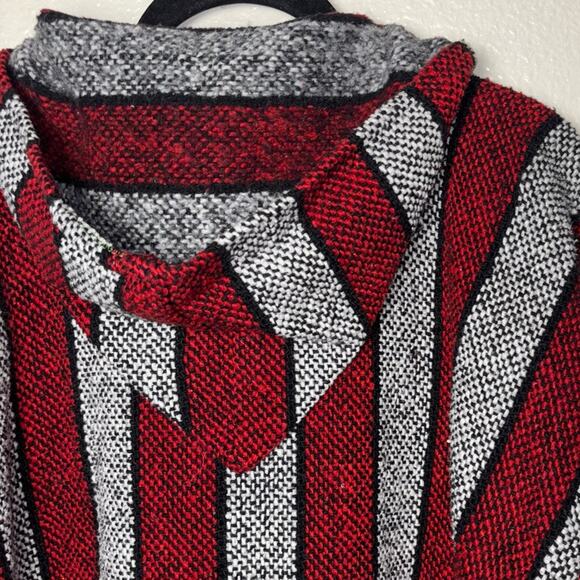 Mexican Baja Hoodie Sweater red and gray unisex - Picture 15 of 16